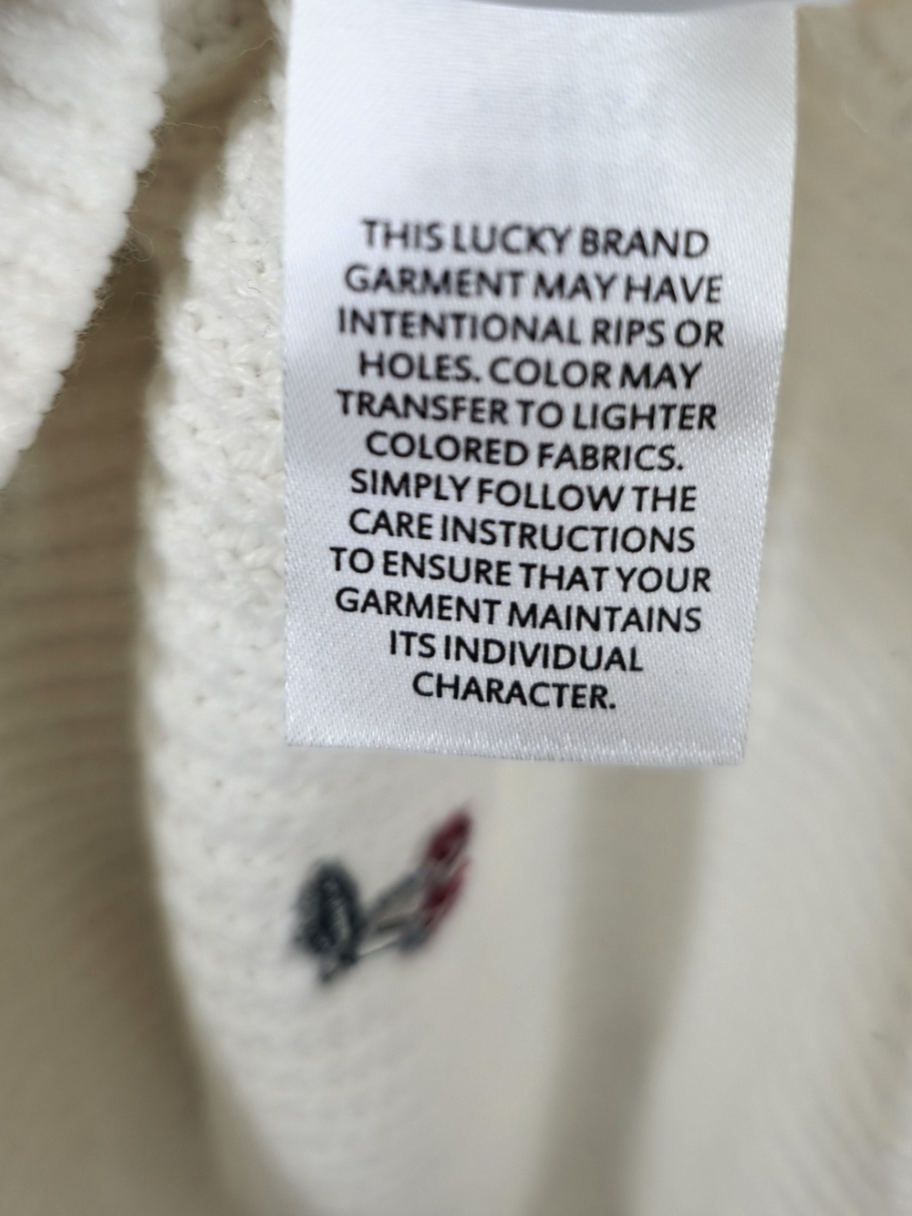 Lucky‎ Brand V-Neck Sweater w/ Cherry Embroidery Sz M - Picture 8 of 8